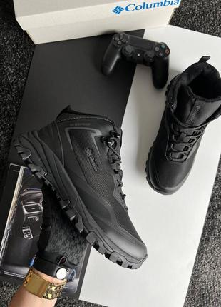 Шикарные мужские зимние кроссовки columbia trailstorm waterproof high fur