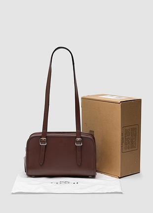 Женская кожаная сумка в стиле coach 1941 swing zip bag chocolate