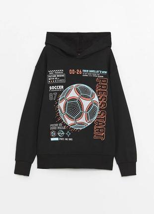 5-6/6-7/7-8/10-11 новая фирменная натуральная кофта кенгуру толстовка для мальчика с принтом lc waikiki