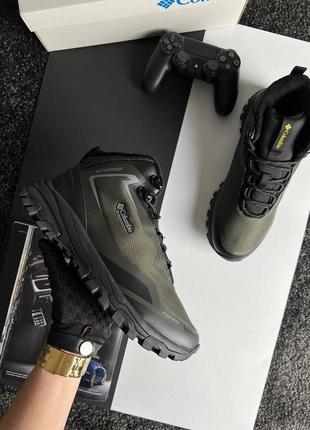 Шикарные мужские зимние кроссовки columbia trailstorm waterproof high fur