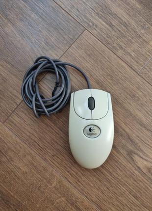 Проводная оптическая компьютерная мышь logitech premium optical mouse m-bt58