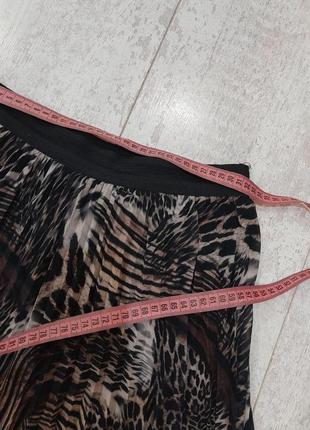 Стильная юбка юбка плиссе плиссе италия леопардовый принт3 фото