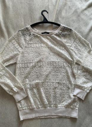 Нарядная прозрачная кружевная кофта 4