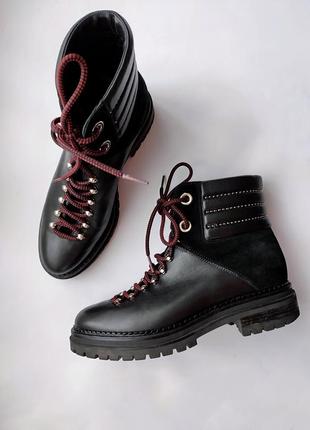 Шикарные бомбезные женские кожаные ботинки sergio rossi