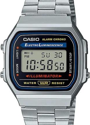 Часы casio a168wa-1yes. серебристый1 фото