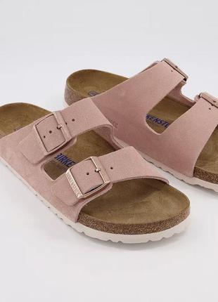 Стильные замшевые босоножки шлепанцы birkenstock