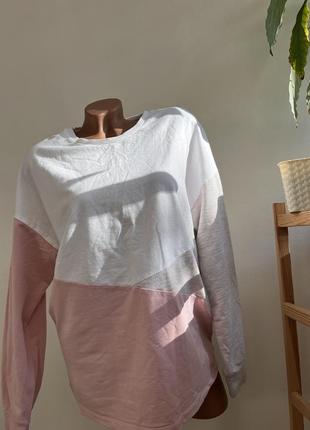 Реглан лонгслив свитшот женский из хлопка s-l