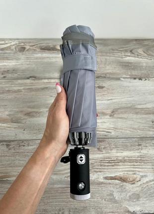 Парасоля реверсна з ліхтариком: синя, бордова, бежева, рожева, чорна; автоматична,...