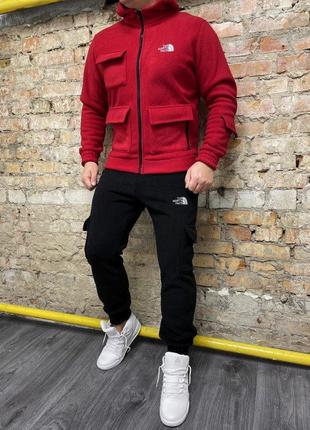 Спортивный костюм north face winter red