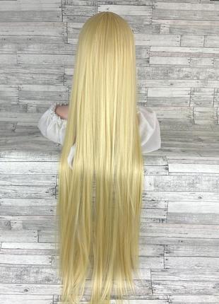 5334 парик с пробором блонд 100см ровный длинный