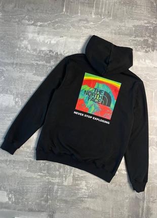 Мужская черная кофта худи тостовка на флисе the north face