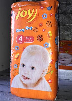 Joy every day детские подгузники памперсы размер 4 maxi 50 шт штук на 7-15 кг