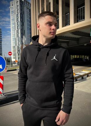 Тепла чоловіча толстовка худі на флісі jordan
