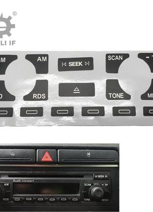 Кнопки магнитофона наклейки a8 audi 8e0057152 8e0057186x 8e0057195b