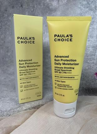 Зволожуючий сонцезахисний крем paula's choice  advanced protection daily moisturiser spf 50 pa++++