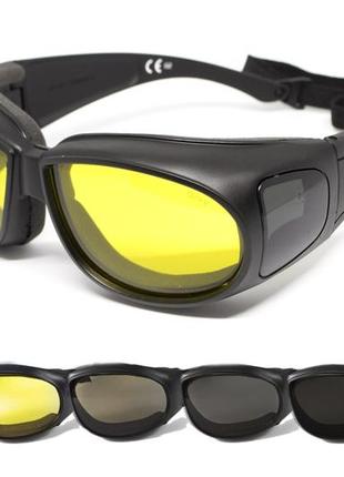 Очки global vision outfitter photochromic (yellow) anti-fog, фотохромные желтые