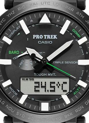 Часы casio prw-6621y-1er pro trek. черный9 фото