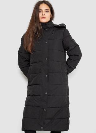 Куртка женская демисезонная удлиненная, цвет черный, размеры s, m, l, xl, xxl fa_010984