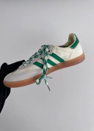 Кроссовки adidas samba x wales bonner green premium2 фото