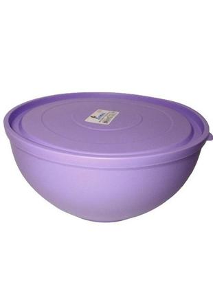 Миска пищевая пластиковая 4л с крышкой zambak plastik