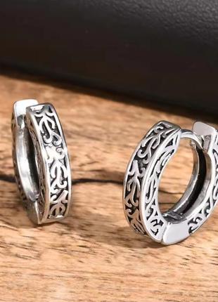 Сережка узор нержавіюча сталь жіноча чоловіча унісекс