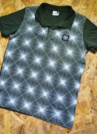 Котоновое поло stone island