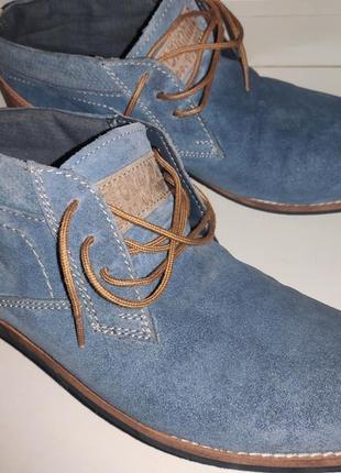 Стильные фирменные замшевые ботинки дезерты туфли сапожки бренд.mateo rossi.42
