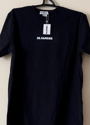 Футболка jil sander черная, белая, беж s,m,l 100% хлопок