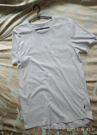 🍀 футболка подовжена туніка меланж3 фото