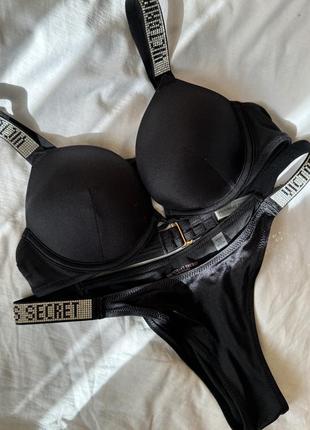 Купальник victoria's secret shine strap с пуш-ап