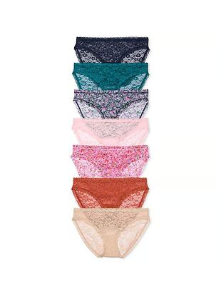 Кружевные трусики бикини victoria's secret набор