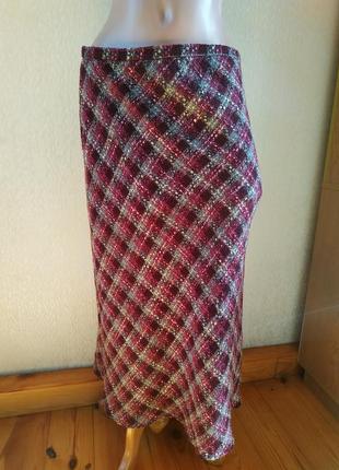 Юбка твидовая с шерстью