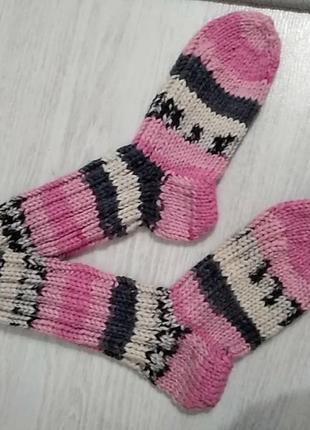 Теплые вязаные носки носка