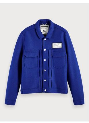 Бомбер жакет scotch&soda цвета электрик, мужской/женский
