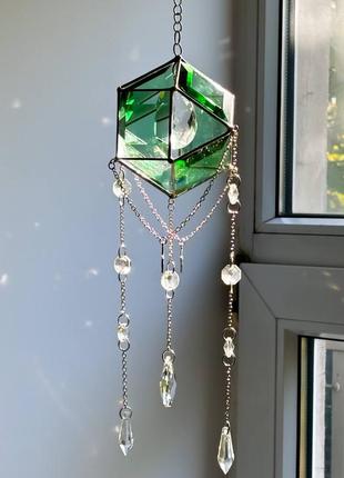 Ловец солнца в форме шара из граненого стекла ручной работы, декор окна, эффект...