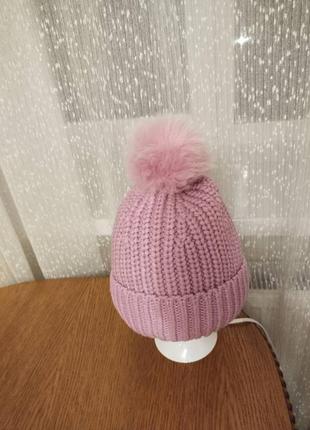 Шапочка шапка с помпоном для девушек фирмы m &amp; s