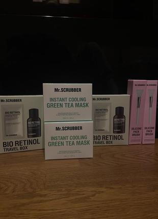 Набор mr srubber охлаждающая маска+тревел набор