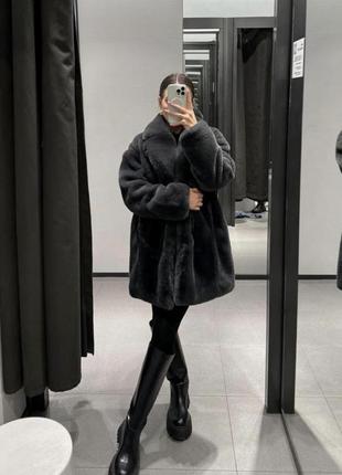 Шубка шуба зі штучного хутра zara
