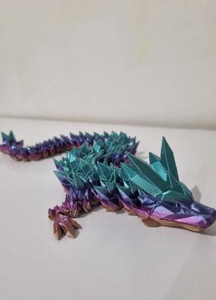 Дракон кристаллическая игрушка 3д печать разноцветный большой