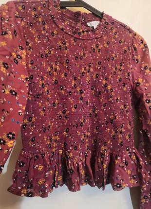 Блуза этно  цветочный принт