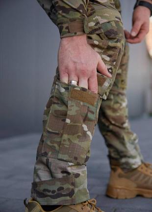 Тактично-штурмові штани «гетьман» gen ii мультикам ріп-стоп з флісовою підкладкою♨️