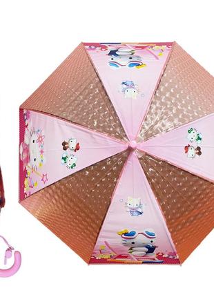 Детский зонтик 3d мультики "hello kitty" х2108-2, 65.5 см (97293)