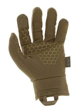 Варежки тактические зимние mechanix "coldwork base layer coyote gloves