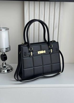 Сумка чорна квадратна