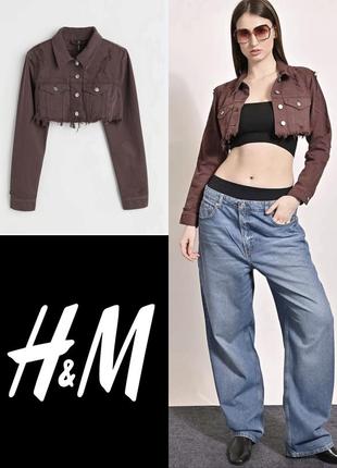 Стильна укорочена джинсова куртка піджак divided by h&m етикетка