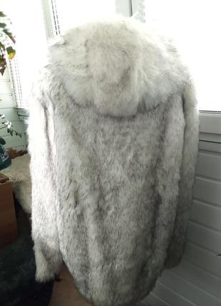 Asos - шикарный полушубок с капюшоном, искусственный мех, имитация песца - р. м4 фото