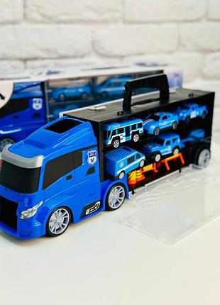 Большой трейлер + 6 машинок