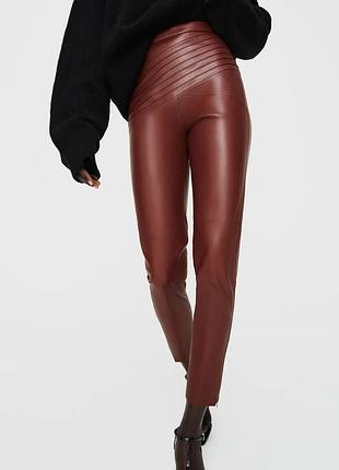 Лосины экокожа лосины штаны
