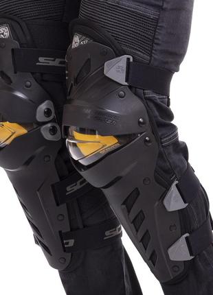 Защита колена и голени scoyco ice breaker k17 2шт черный-желтый