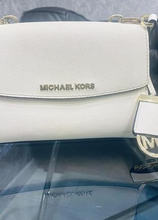 Сумка michael kors jet set charm small logo pochette brown оригінал